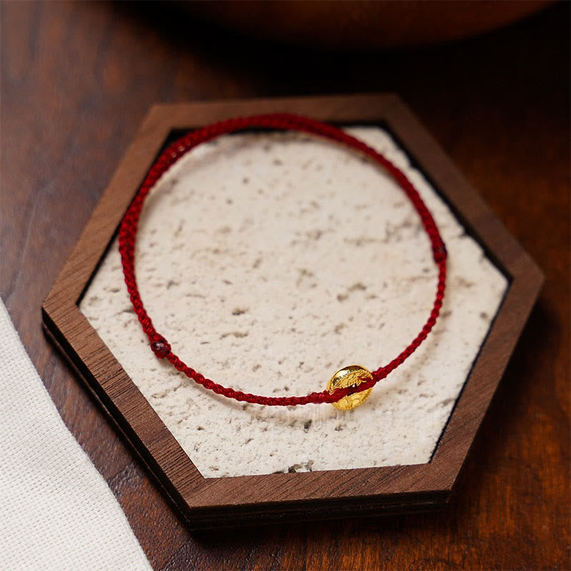 Nimara Ritual Handmade Copper Coins Charm Connection Braided String Adjustable Bracelet Anklet