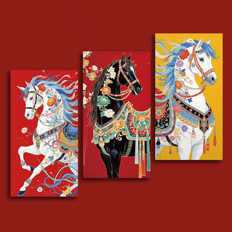 Nimara Ritual 6pcs Colorful Chinese Red Envelope Year Of The Horse 2026 New Year