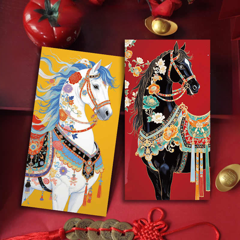 Nimara Ritual 6pcs Colorful Chinese Red Envelope Year Of The Horse 2026 New Year