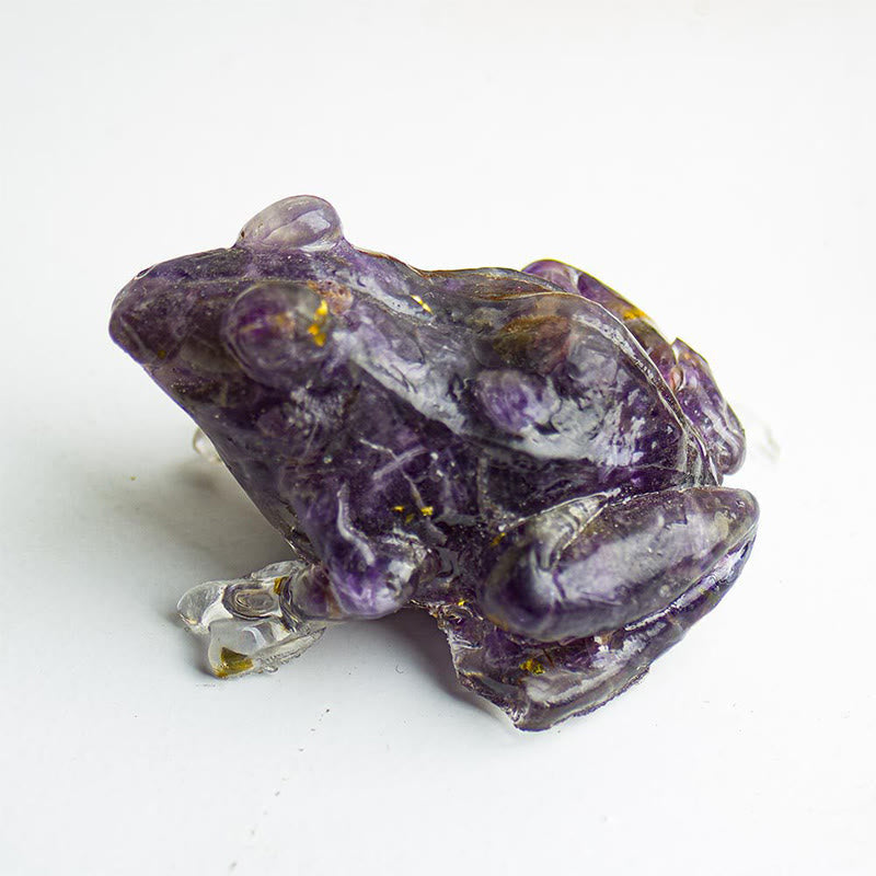Nimara Ritual Crystal Drip Resin Small Frog Passion Decoration Statue