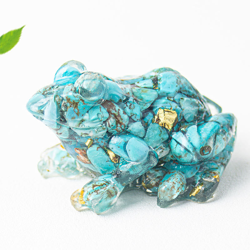 Nimara Ritual Crystal Drip Resin Small Frog Passion Decoration Statue