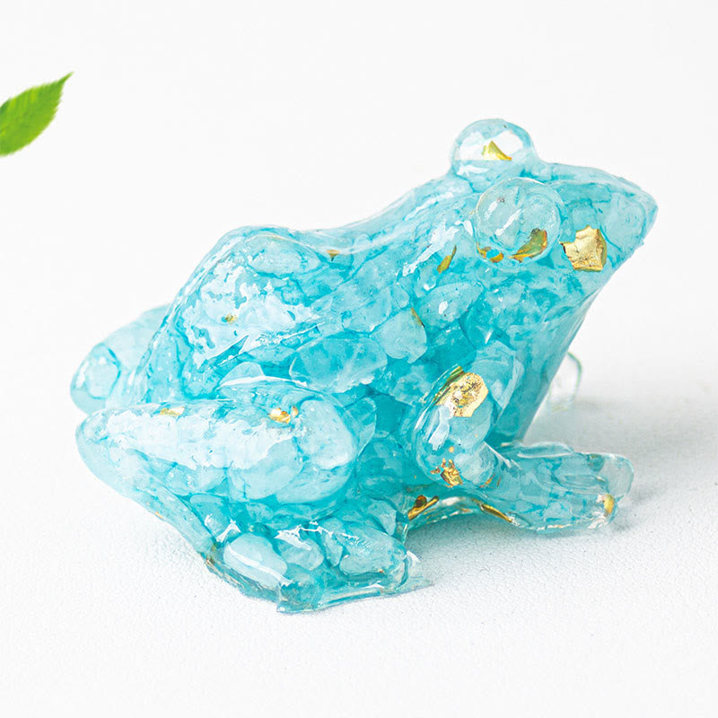 Nimara Ritual Crystal Drip Resin Small Frog Passion Decoration Statue