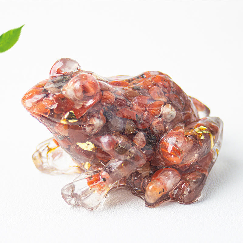Nimara Ritual Crystal Drip Resin Small Frog Passion Decoration Statue