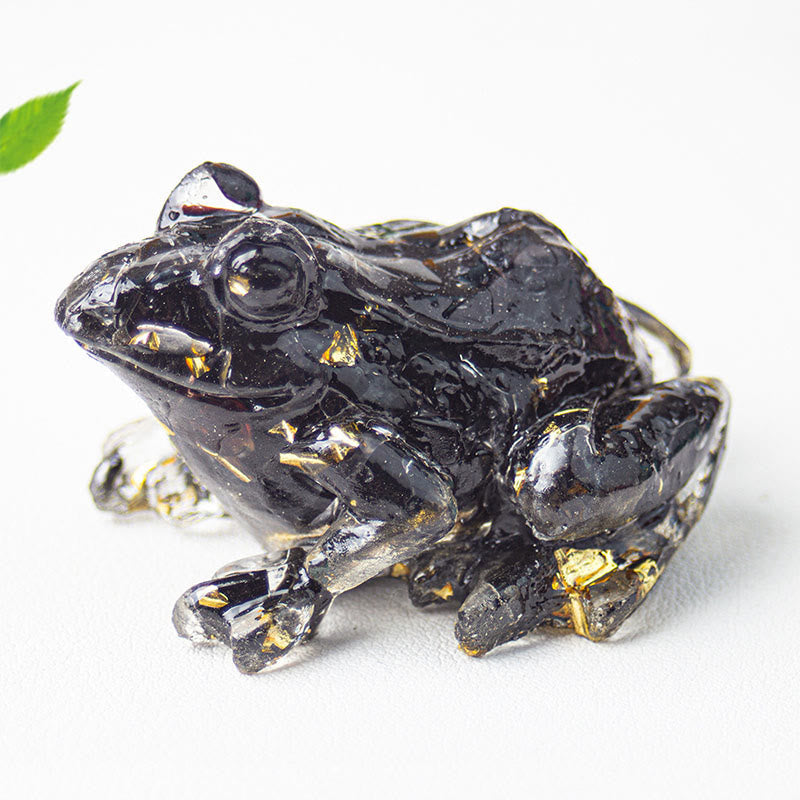 Nimara Ritual Crystal Drip Resin Small Frog Passion Decoration Statue