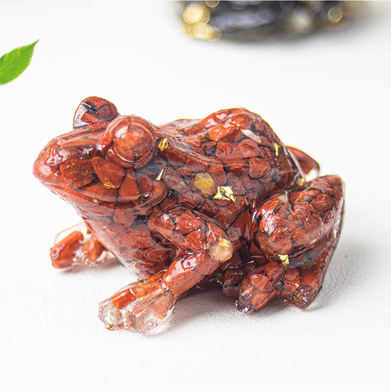 Nimara Ritual Crystal Drip Resin Small Frog Passion Decoration Statue