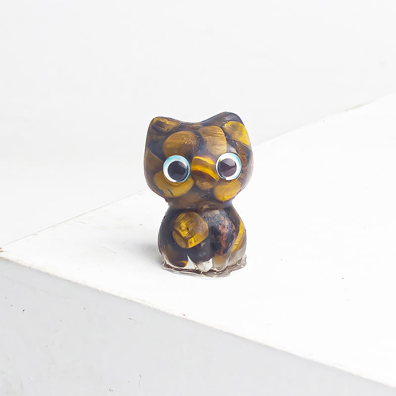 Nimara Ritual Crystal Drip Resin Small Cat Purification Decoration Statue