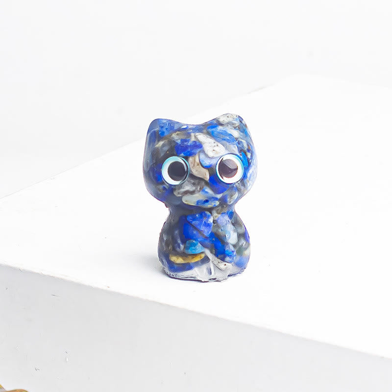 Nimara Ritual Crystal Drip Resin Small Cat Purification Decoration Statue