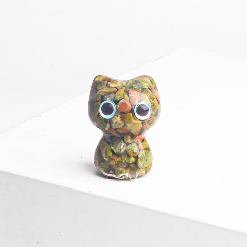Nimara Ritual Crystal Drip Resin Small Cat Purification Decoration Statue