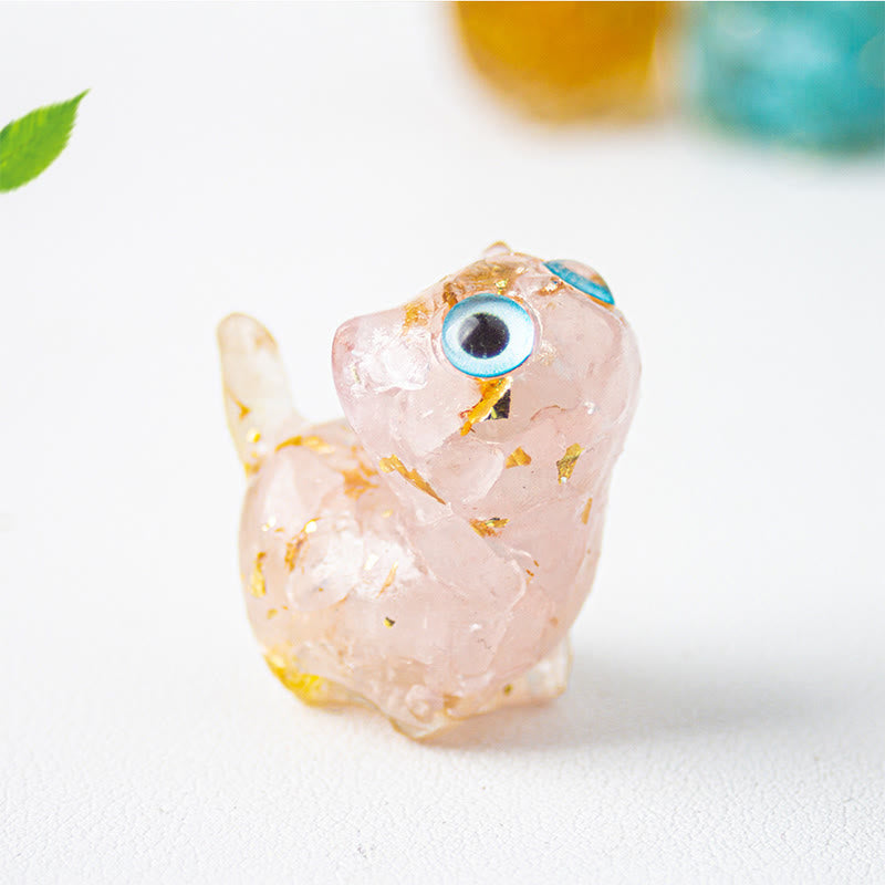 Nimara Ritual Crystal Drip Resin Small Cat Serenity Fulfilment Decoration Statue