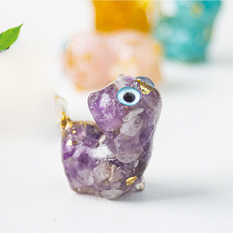 Nimara Ritual Crystal Drip Resin Small Cat Serenity Fulfilment Decoration Statue
