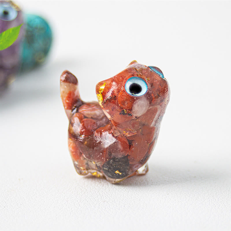 Nimara Ritual Crystal Drip Resin Small Cat Serenity Fulfilment Decoration Statue