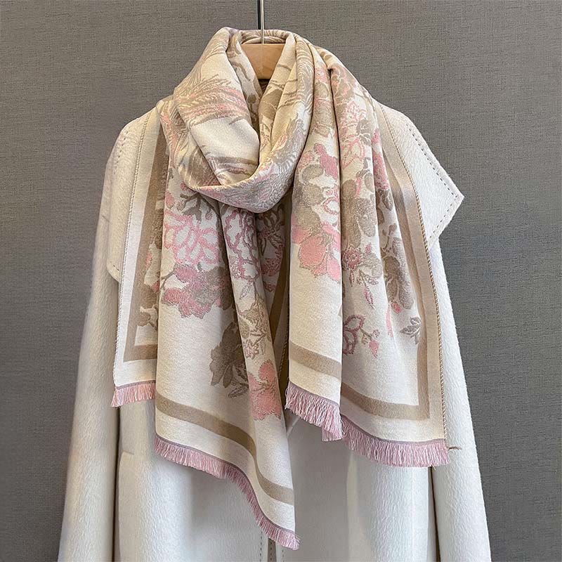 Nimara Ritual Fall Phoenix Flowers Pattern Soft Scarf Shawl