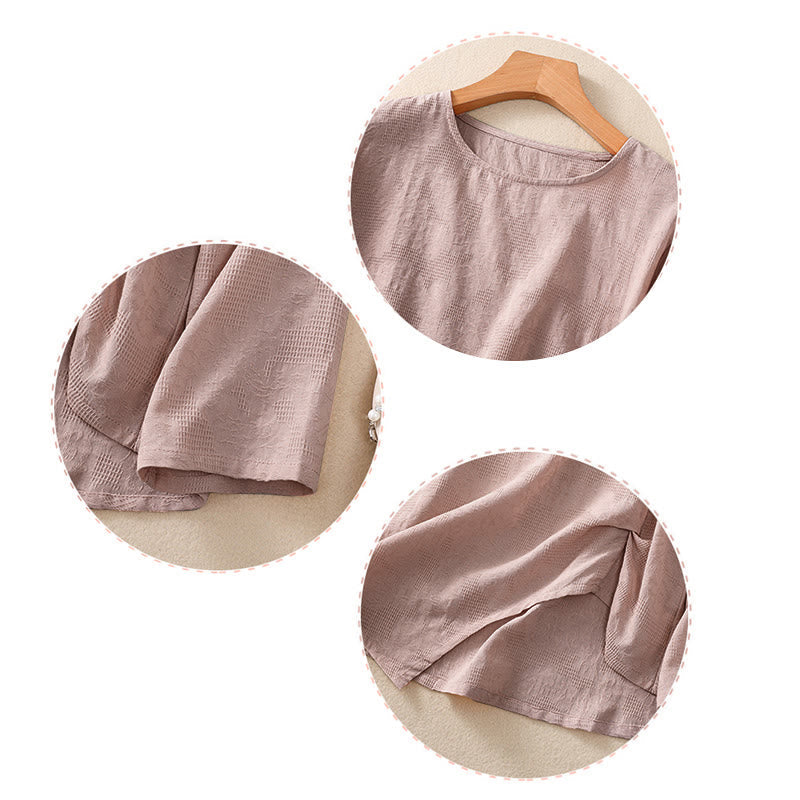 Nimara Ritual Jacquard Irregular Hem Pleated Design Women's Long Sleeve Shirt