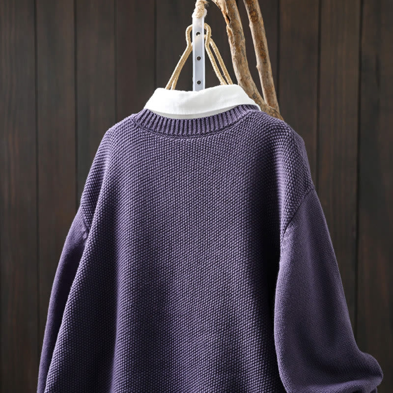 Nimara Ritual Floral Embroidery Buttons Cotton Women's Long Sleeve Knitted Cardigan Sweater