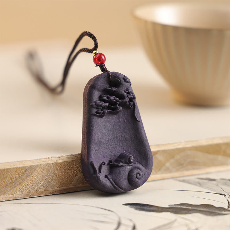 Nimara Ritual Fox Mask Butterfly Taotie Peace Buckle Fortune Necklace Pendant