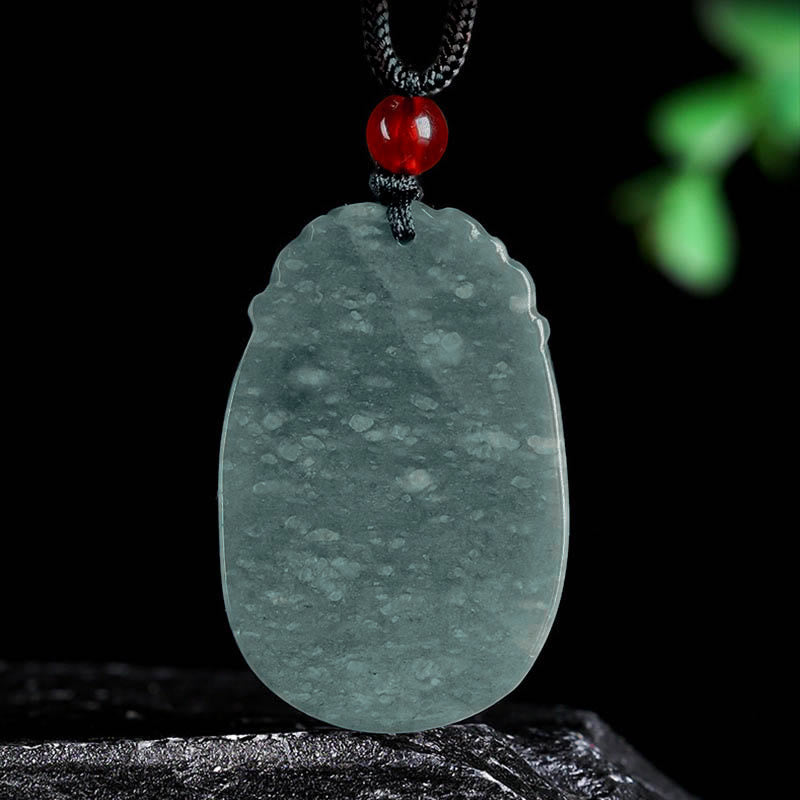 Nimara Ritual Chinese Zodiac Jade Year of the Horse Luck Rope Necklace Pendant