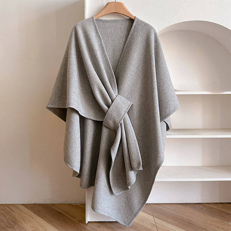 Nimara Ritual Winter Solid Color Warm Cozy Split Scarf Shawl