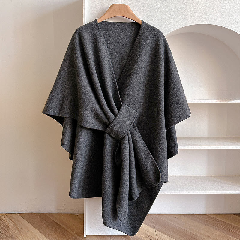 Nimara Ritual Winter Solid Color Warm Cozy Split Scarf Shawl