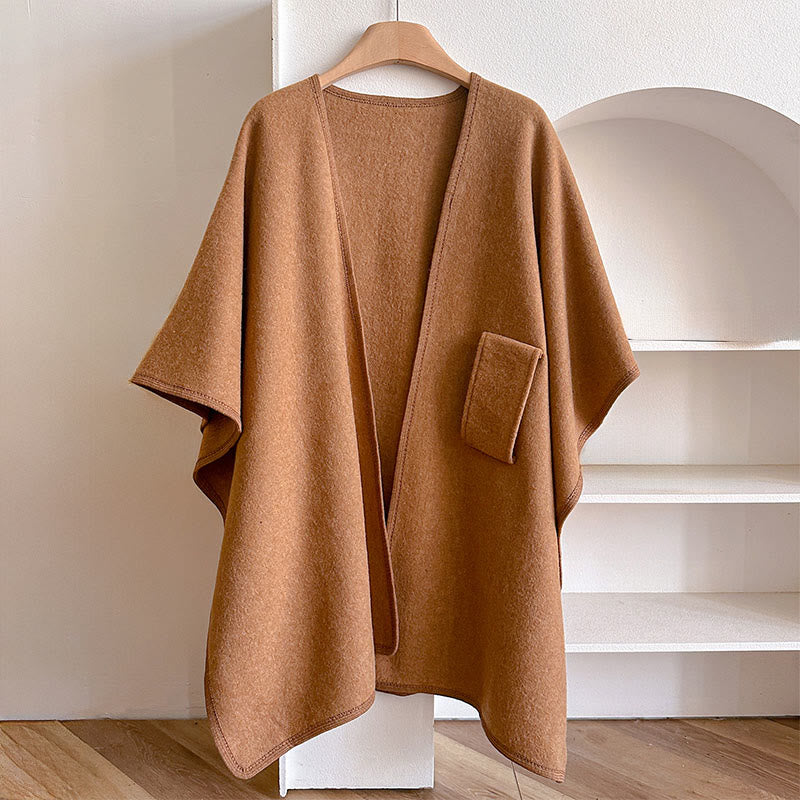 Nimara Ritual Winter Solid Color Warm Cozy Split Scarf Shawl