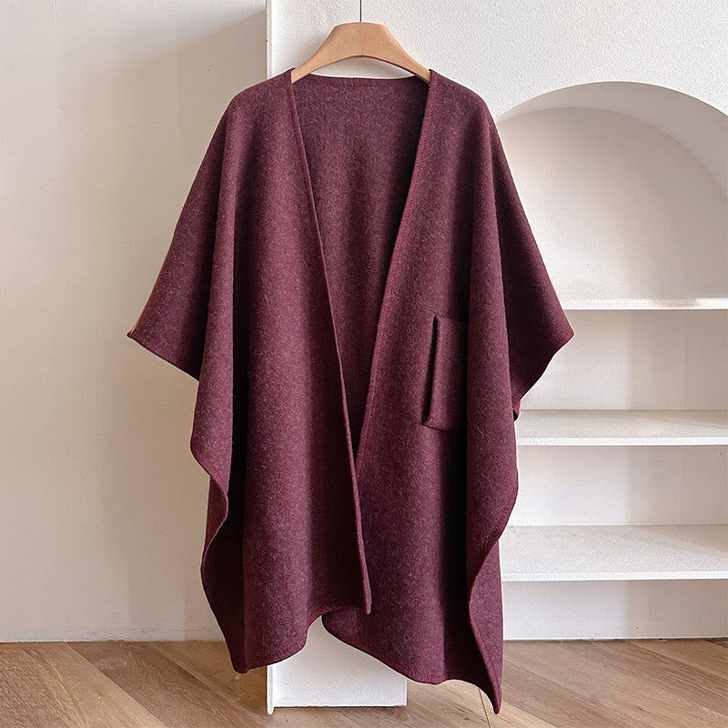 Nimara Ritual Winter Solid Color Warm Cozy Split Scarf Shawl