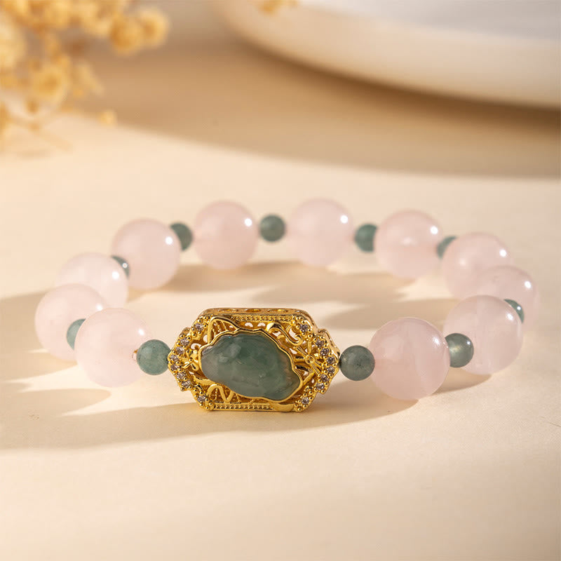 Nimara Ritual Rose Quartz Jade Caring Kindness Bracelet
