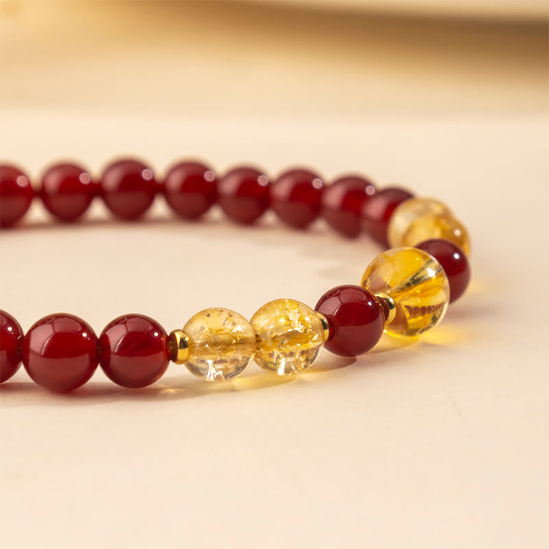 Nimara Ritual Red Agate Citrine Confidence Pleasure Bracelet