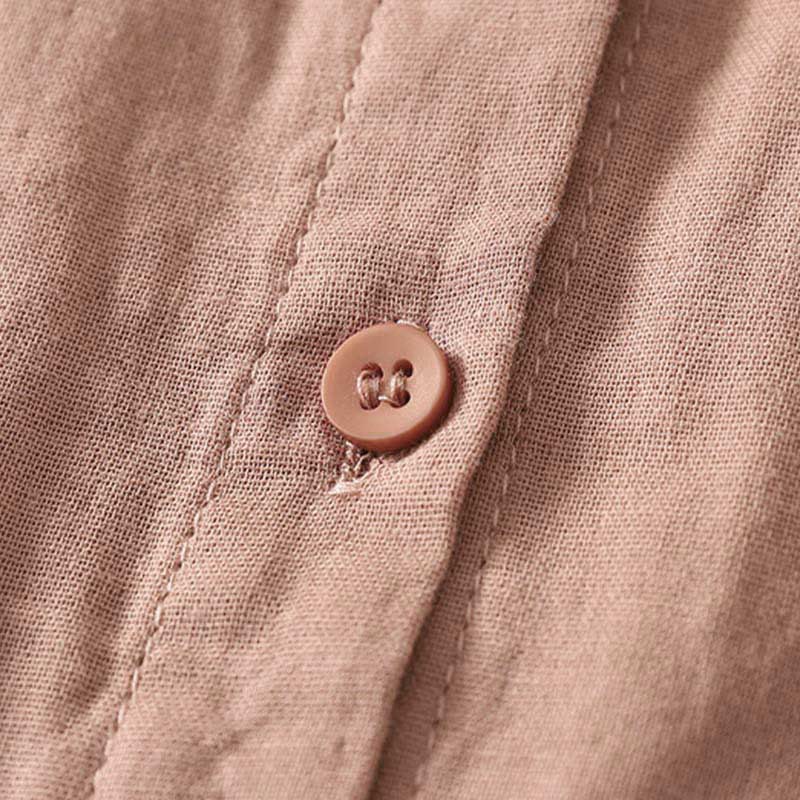 Nimara Ritual Embroidered Flower Vine Pattern Long Sleeve Women's Lapel Shirt