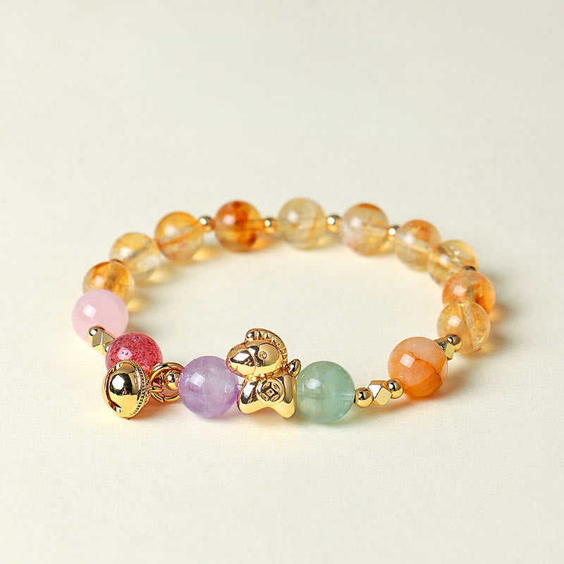 Nimara Ritual Year Of The Horse Citrine Amethyst Various Crystals Protection Bracelet