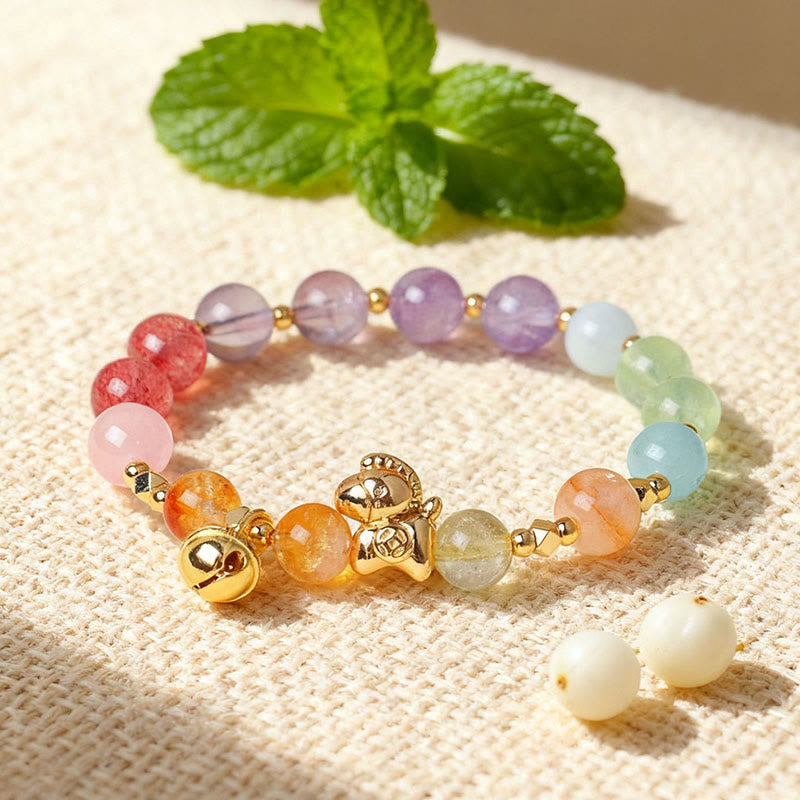 Nimara Ritual Year Of The Horse Citrine Amethyst Various Crystals Protection Bracelet