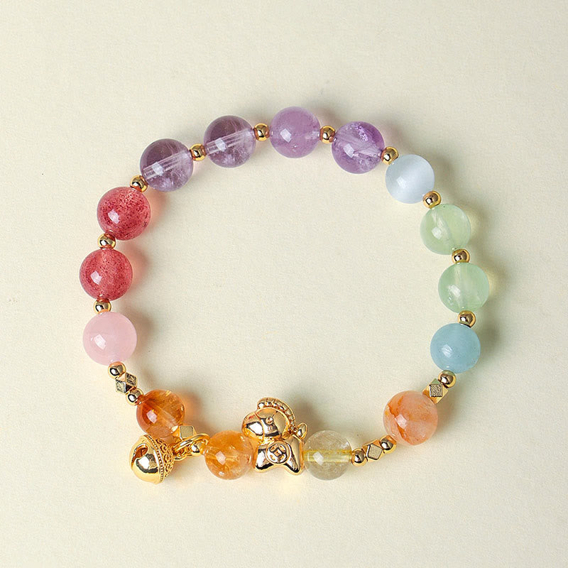 Nimara Ritual Year Of The Horse Citrine Amethyst Various Crystals Protection Bracelet