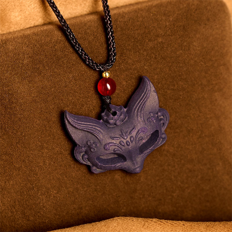 Nimara Ritual Fox Mask Butterfly Taotie Peace Buckle Fortune Necklace Pendant