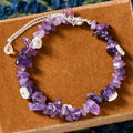 Nimara Ritual Irregular Crystal Flower Design Amethyst White Crystal Balance Bracelet