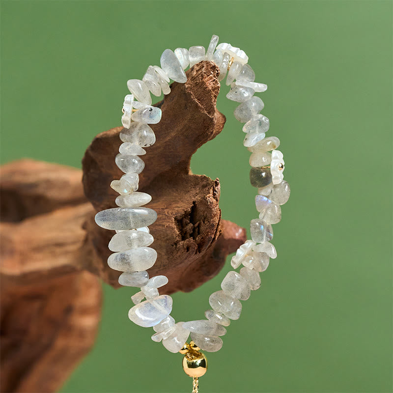 Nimara Ritual Irregular Crystal Flower Design Amethyst White Crystal Balance Bracelet