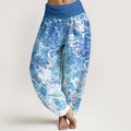Nimara Ritual Cotton Lively Ocean Seashells Coral Pattern Women's Elastic Waist Harem Pants