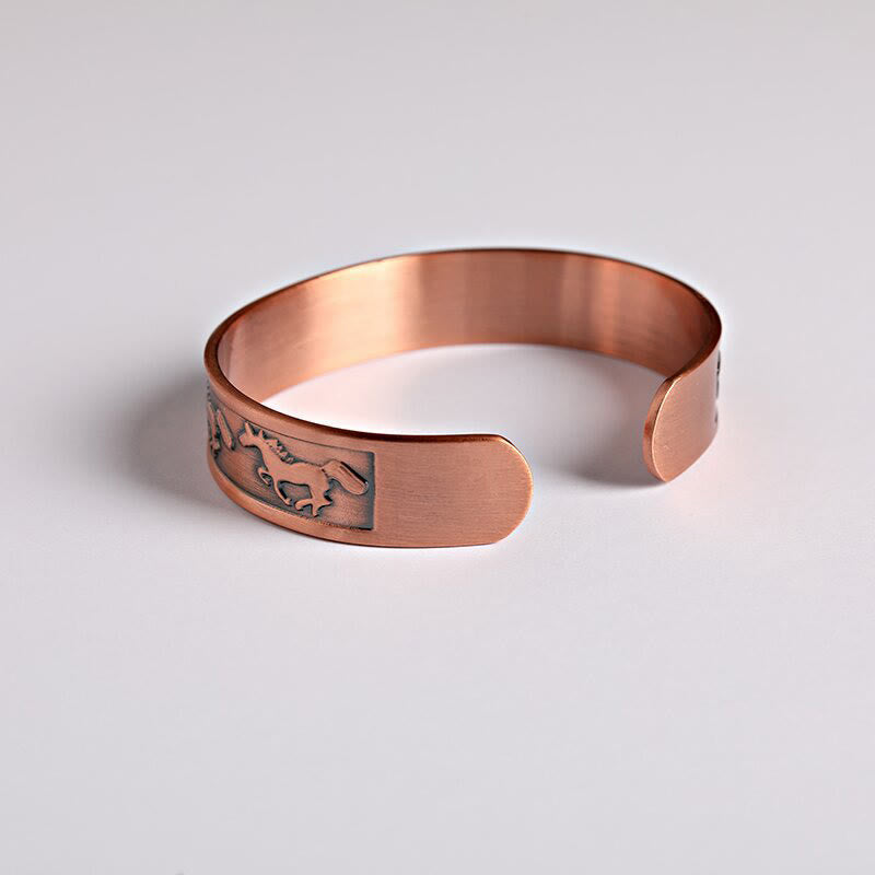 Nimara Ritual Year Of The Horse Copper Open Self Care Cuff Bracelet Bangle