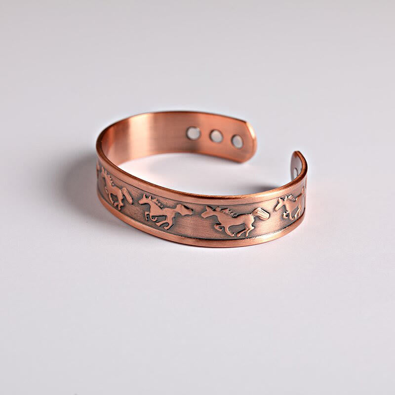 Nimara Ritual Year Of The Horse Copper Open Self Care Cuff Bracelet Bangle