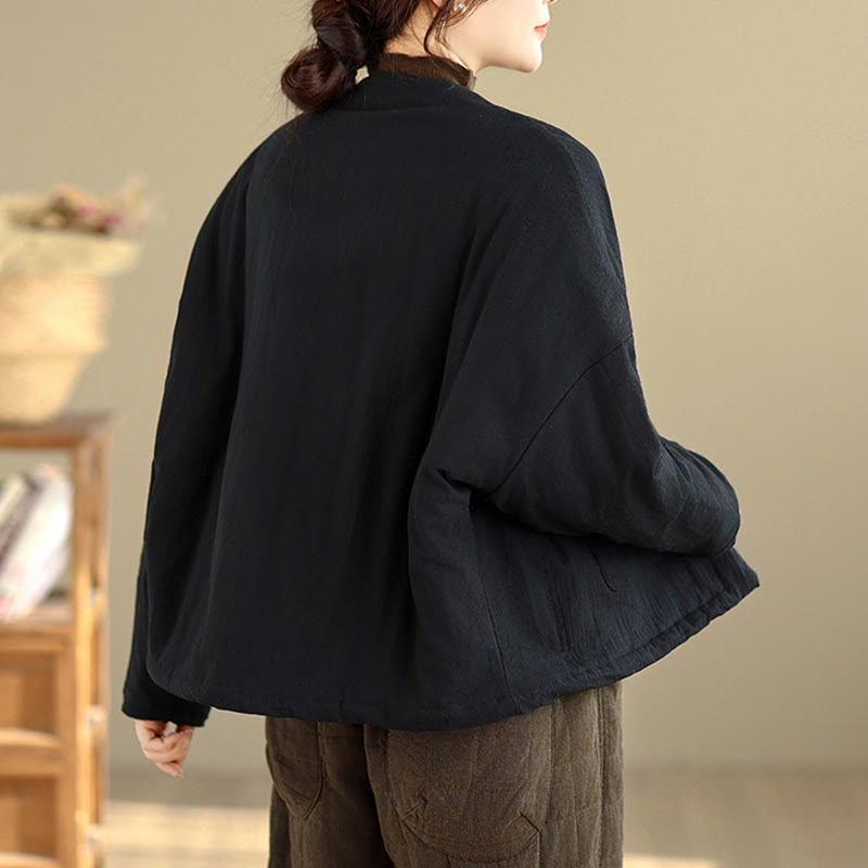 Nimara Ritual Winter Long Sleeve Cotton Women's Thermal Jacket With Pockets
