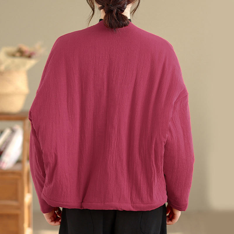 Nimara Ritual Winter Long Sleeve Cotton Women's Thermal Jacket With Pockets