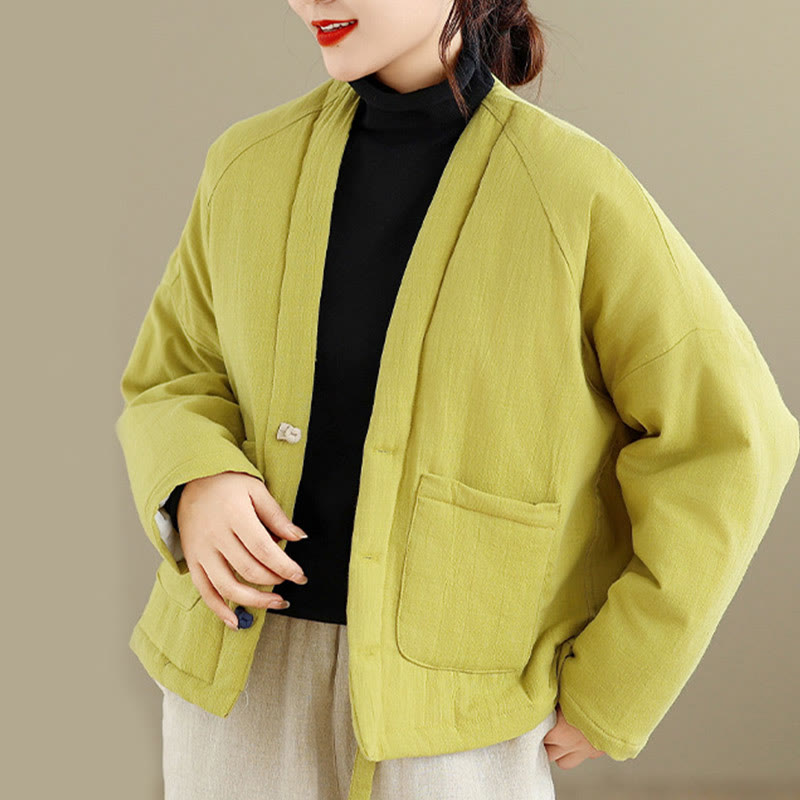 Nimara Ritual Winter Long Sleeve Cotton Women's Thermal Jacket With Pockets