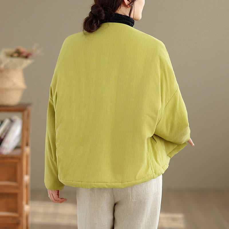 Nimara Ritual Winter Long Sleeve Cotton Women's Thermal Jacket With Pockets