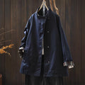 Nimara Ritual Fall Buttons Long Sleeve Mid-length Cotton Women's Jacket With Pockets