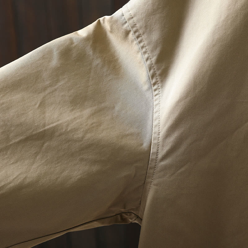 Nimara Ritual Fall Buttons Long Sleeve Mid-length Cotton Women's Jacket With Pockets