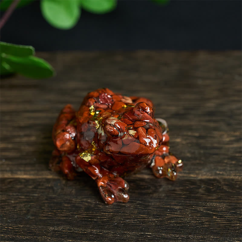 Nimara Ritual Crystal Drip Resin Small Frog Passion Decoration Statue