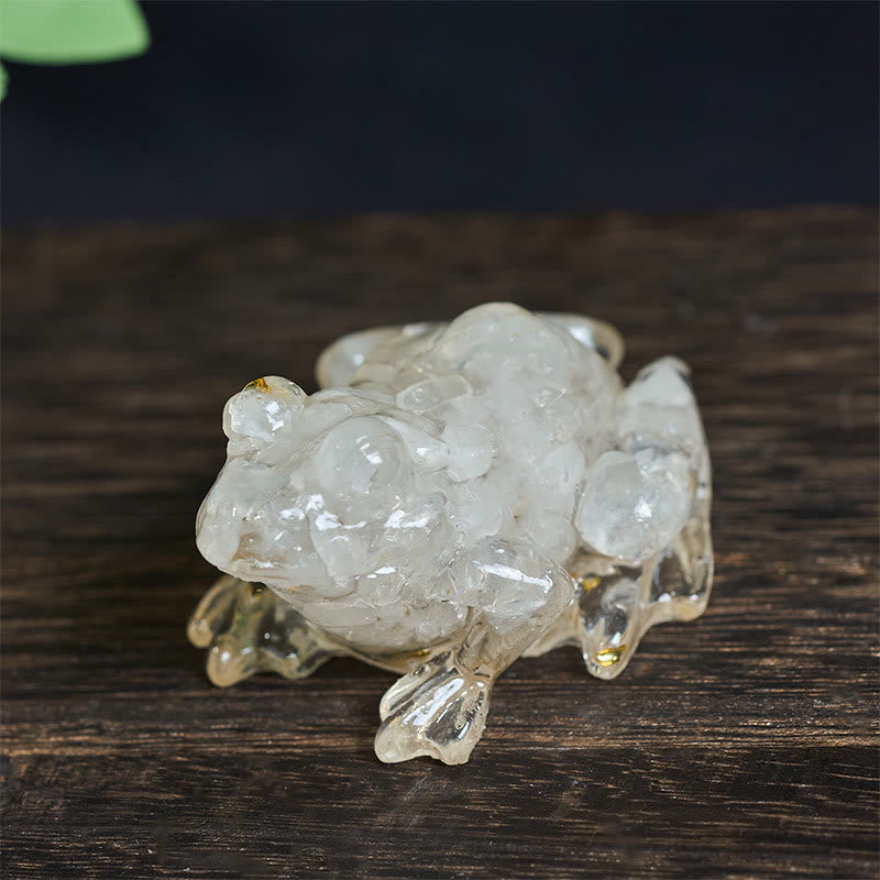 Nimara Ritual Crystal Drip Resin Small Frog Passion Decoration Statue