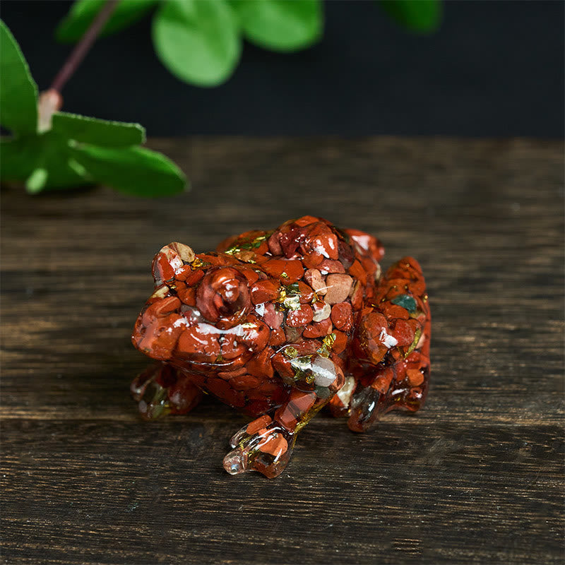 Nimara Ritual Crystal Drip Resin Small Frog Passion Decoration Statue
