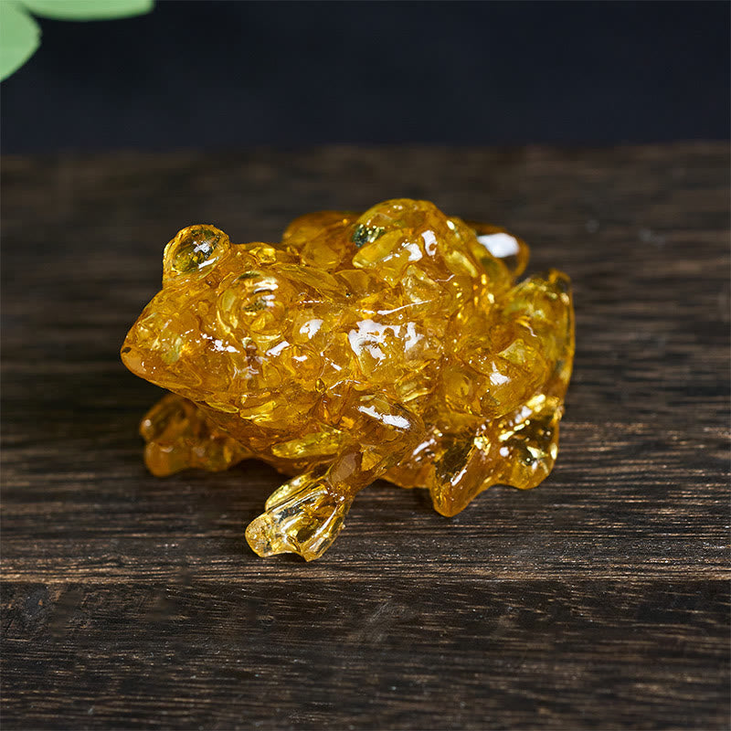 Nimara Ritual Crystal Drip Resin Small Frog Passion Decoration Statue