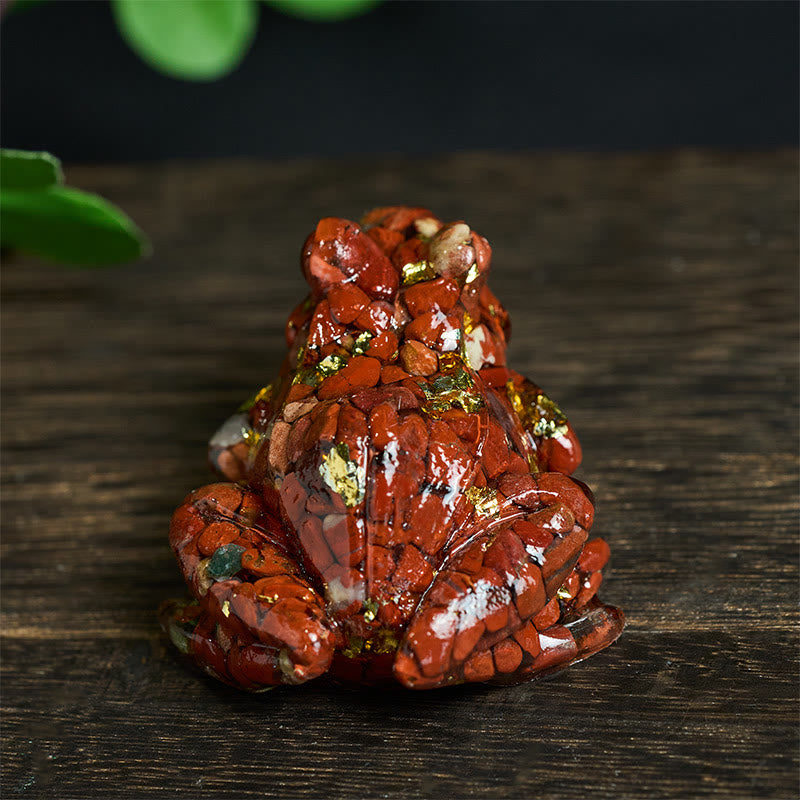 Nimara Ritual Crystal Drip Resin Small Frog Passion Decoration Statue