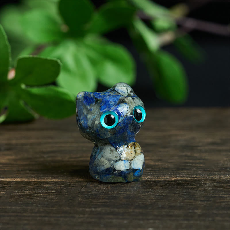 Nimara Ritual Crystal Drip Resin Small Cat Purification Decoration Statue