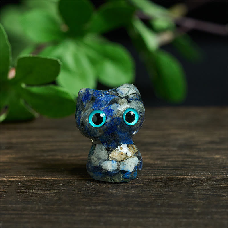 Nimara Ritual Crystal Drip Resin Small Cat Purification Decoration Statue