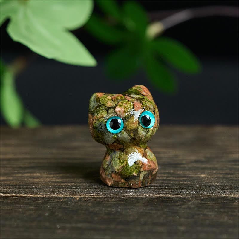 Nimara Ritual Crystal Drip Resin Small Cat Purification Decoration Statue